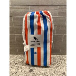 Dock & Bay NWOT Quick Dry Red White Blue 100% Recycled XL Towel Beach 78 x 35